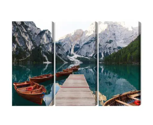 Mehrteiliges Bild Pragser Wildsee In Italien