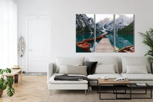 Mehrteiliges Bild Pragser Wildsee In Italien