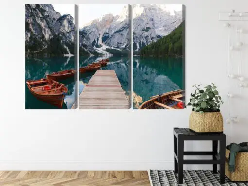 Mehrteiliges Bild Pragser Wildsee In Italien