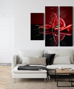 Mehrteiliges Bild Rote Chilischoten