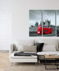 Mehrteiliges Bild Roter Londoner Bus