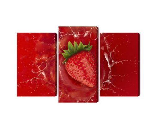 Mehrteiliges Bild Saftige Erdbeere