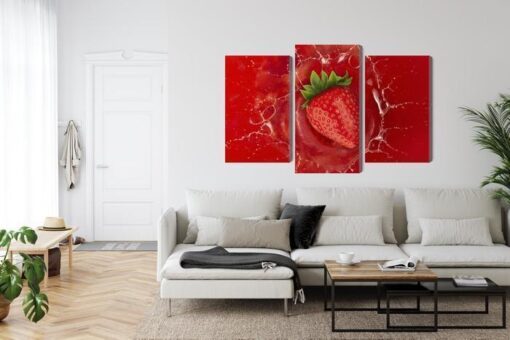 Mehrteiliges Bild Saftige Erdbeere