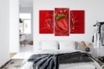 Mehrteiliges Bild Saftige Erdbeere