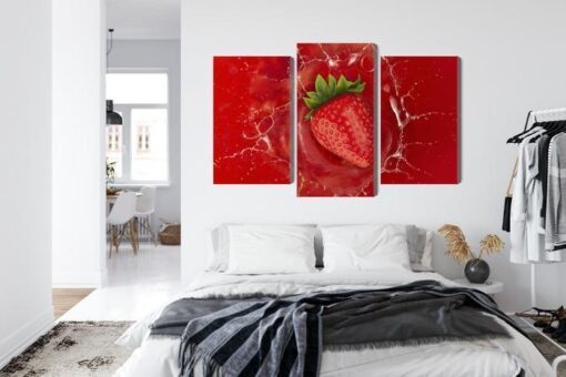 Mehrteiliges Bild Saftige Erdbeere