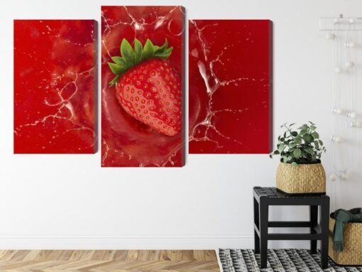 Mehrteiliges Bild Saftige Erdbeere