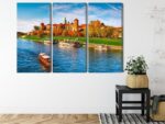 Mehrteiliges Bild Schloss Wawel In Krakau Panoramablick