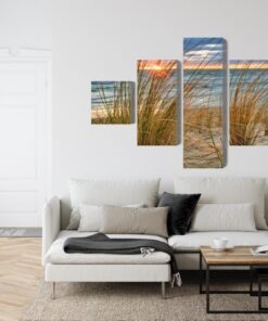 Mehrteiliges Bild Sonnenaufgang Am Strand Von Rügen