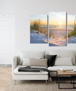 Mehrteiliges Bild Sonnenuntergang An Der Ostsee 3D
