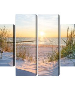 Mehrteiliges Bild Sonnenuntergang An Der Ostsee 3D