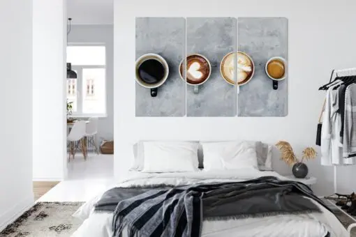 Mehrteiliges Bild Tassen Mit Kaffee