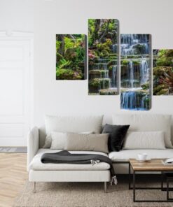 Mehrteiliges Bild Thailändischer Wasserfall