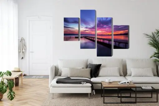 Mehrteiliges Bild Toller Sonnenuntergang