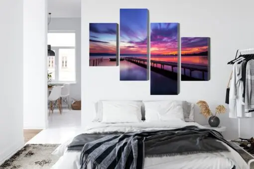Mehrteiliges Bild Toller Sonnenuntergang