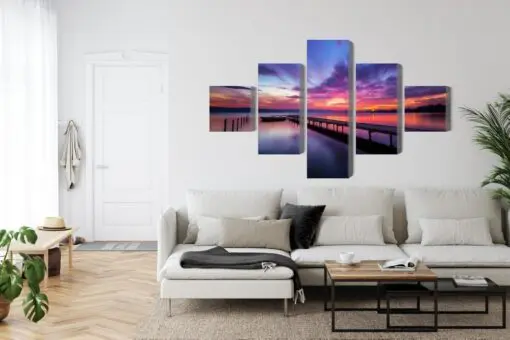 Mehrteiliges Bild Toller Sonnenuntergang