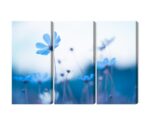 Mehrteiliges Bild Zarte Blaue Blüten