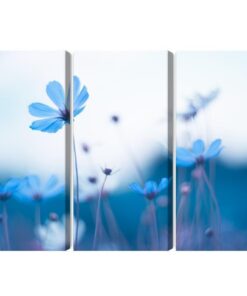 Mehrteiliges Bild Zarte Blaue Blüten