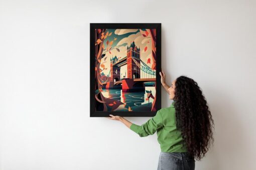 Poster Abstrakte Illustration Der Tower Bridge