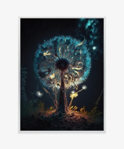 Poster Abstrakter Löwenzahn Im Wald