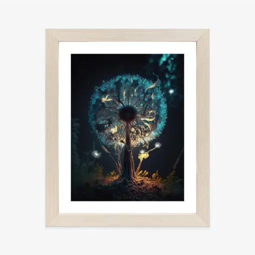 Poster Abstrakter Löwenzahn Im Wald