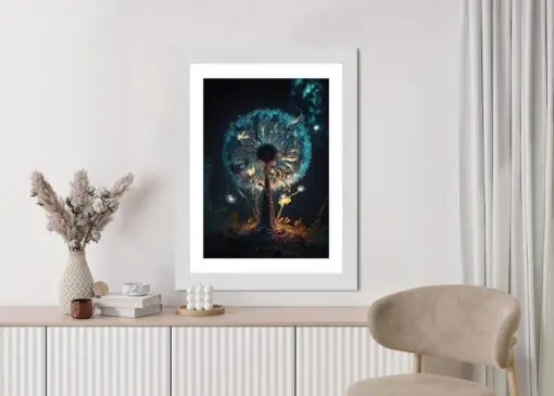 Poster Abstrakter Löwenzahn Im Wald