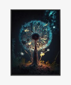 Poster Abstrakter Löwenzahn Im Wald