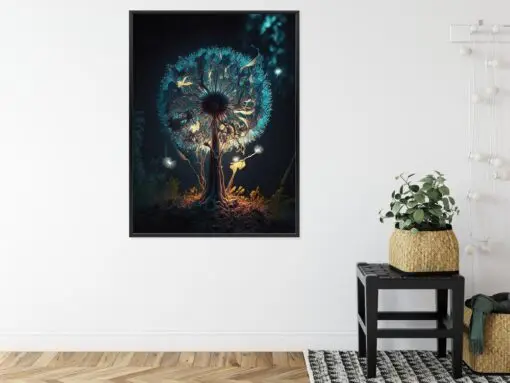 Poster Abstrakter Löwenzahn Im Wald