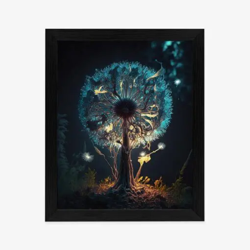 Poster Abstrakter Löwenzahn Im Wald