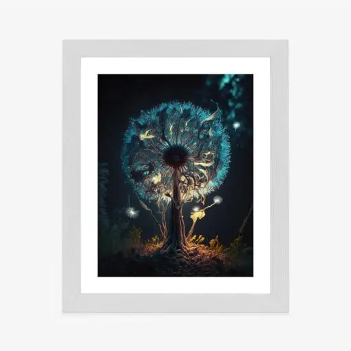 Poster Abstrakter Löwenzahn Im Wald
