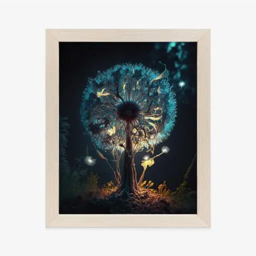Poster Abstrakter Löwenzahn Im Wald