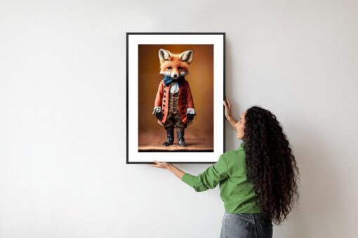 Poster An Anthropomorphic Fox Wearing Victorian 1800S Suit