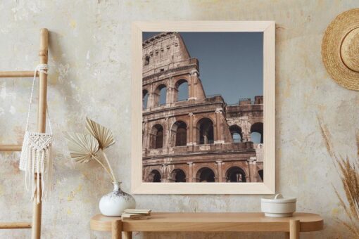 Poster Architektur Des Kolosseums Vor Blauem Himmel