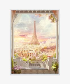 Poster Blick Von Der Terrasse Auf Das Malerische Paris