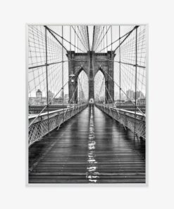Poster Brooklyn Bridge In Schwarz Und Weiß