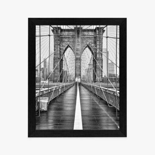 Poster Brooklyn Suspension Bridge In Den Farben Schwarz Und Weiß