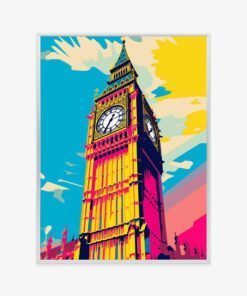 Poster Bunte Big Ben-Illustration