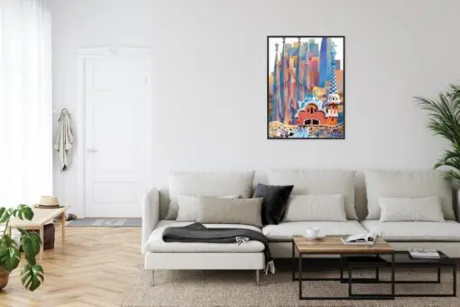 Poster Die Berühmte Architektur Der Barcelona-Abstraktion