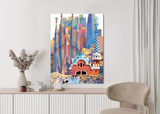 Poster Die Berühmte Architektur Der Barcelona-Abstraktion