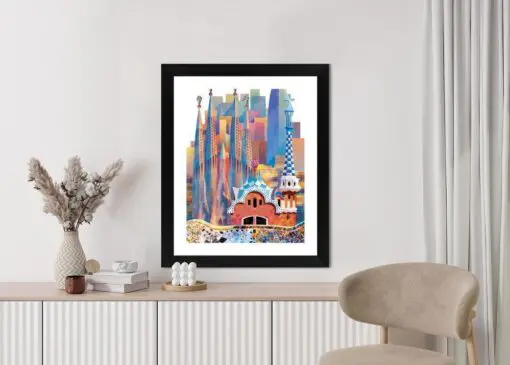 Poster Die Berühmte Architektur Der Barcelona-Abstraktion