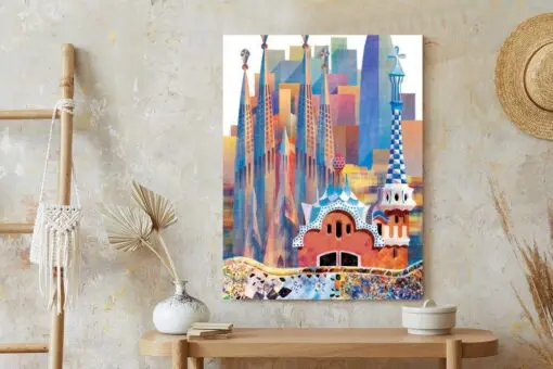Poster Die Berühmte Architektur Der Barcelona-Abstraktion