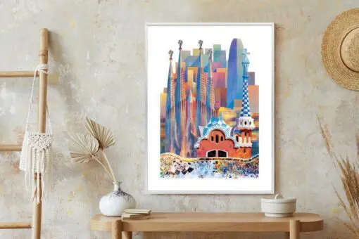 Poster Die Berühmte Architektur Der Barcelona-Abstraktion