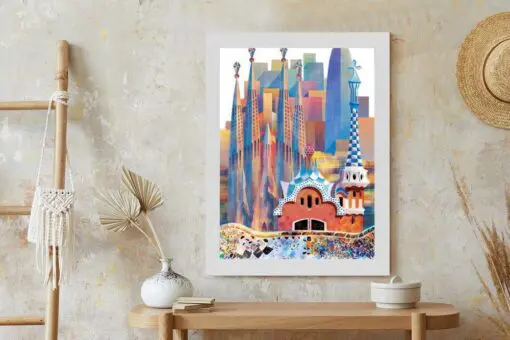 Poster Die Berühmte Architektur Der Barcelona-Abstraktion