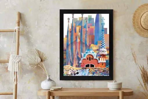 Poster Die Berühmte Architektur Der Barcelona-Abstraktion