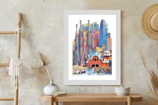 Poster Die Berühmte Architektur Der Barcelona-Abstraktion