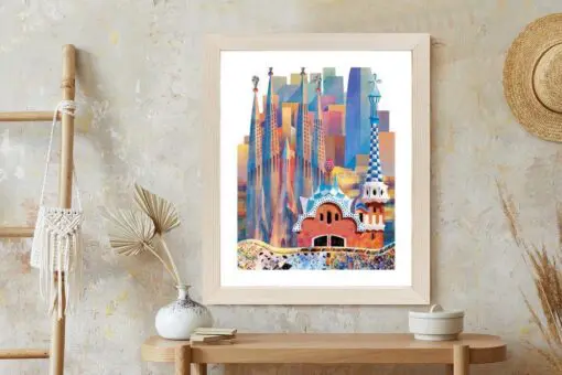 Poster Die Berühmte Architektur Der Barcelona-Abstraktion