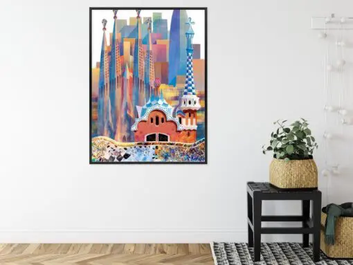 Poster Die Berühmte Architektur Der Barcelona-Abstraktion