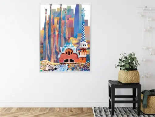 Poster Die Berühmte Architektur Der Barcelona-Abstraktion