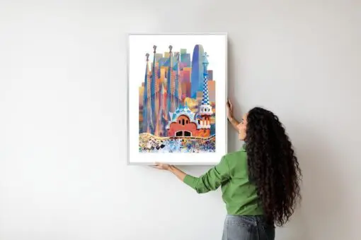 Poster Die Berühmte Architektur Der Barcelona-Abstraktion