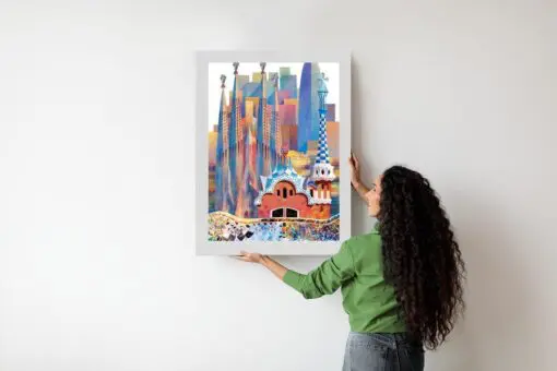 Poster Die Berühmte Architektur Der Barcelona-Abstraktion
