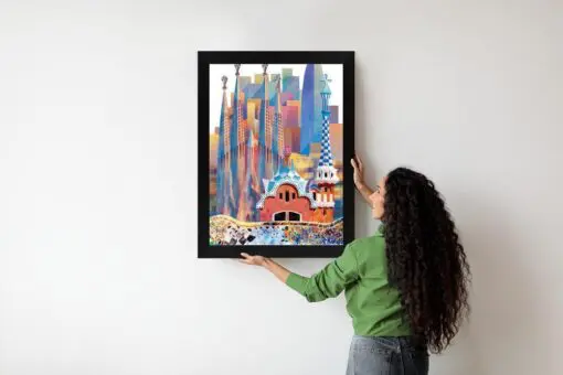 Poster Die Berühmte Architektur Der Barcelona-Abstraktion